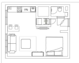 Апартаменты Апартаменты Минсклюкс на улице Богдановича, 74 Минск Апартаменты-студио-27